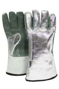 Carbon Armour Leather Glove with Aluminized OPF Back - Aluminized